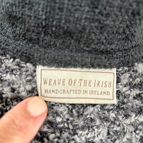 Weave of the Irish Gray Black Wool Boucle Jacket Blazer Ireland Size L - Picture 4 of 9